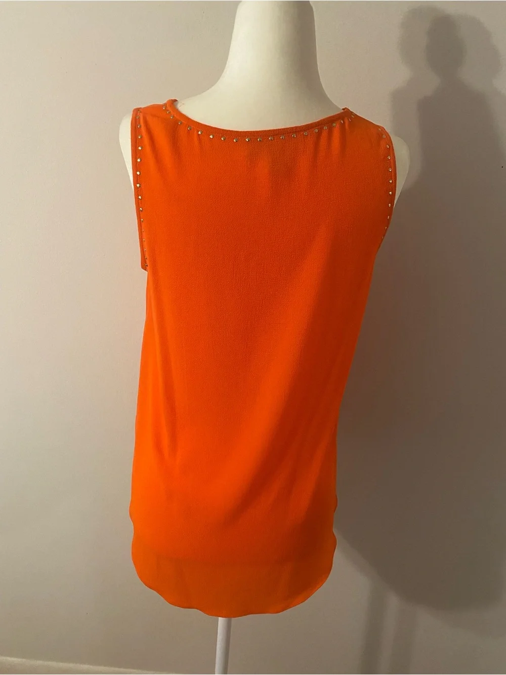 Michael Kors Orange Studded Sleeveless Camisole